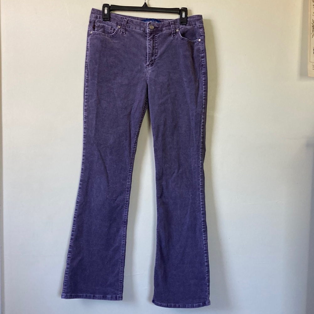Bandolinoblu lavender high rise boot leg cords size 8